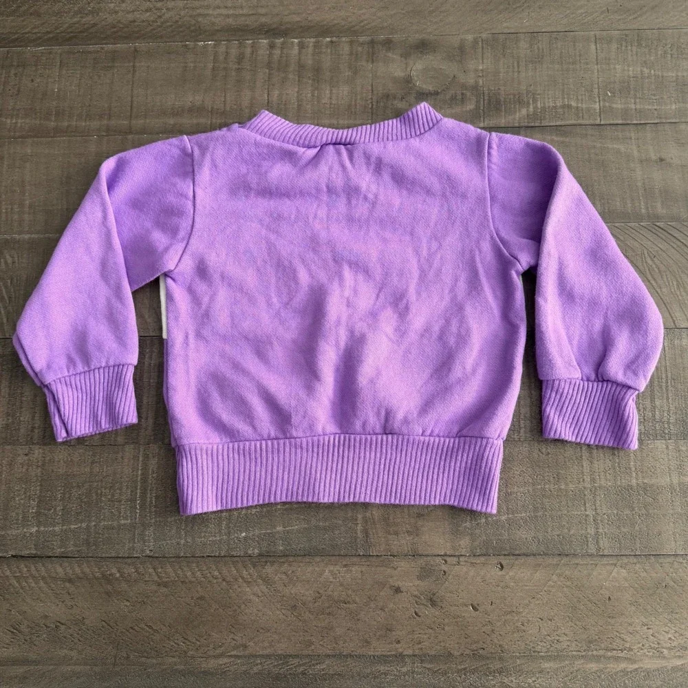 Vintage Kids Fisher Price Purple White Colorblock Retro Classic Sweatshirt